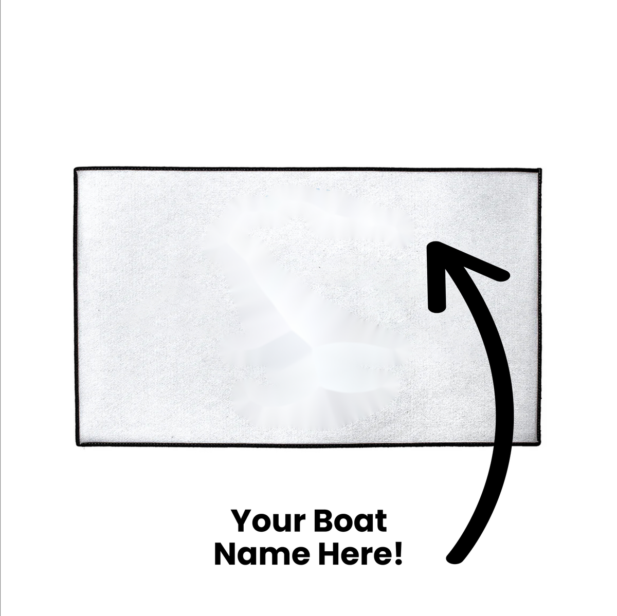 Personalized Boat Silhouette Indoor/Outdoor Dock Mat