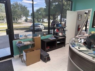 Shop interior counter